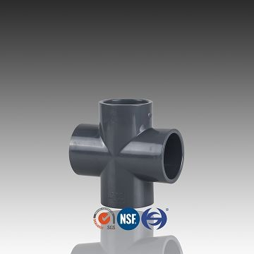 PVC 4-Wege-T-Kreuz PN16 f&uuml;r Rohrmontage