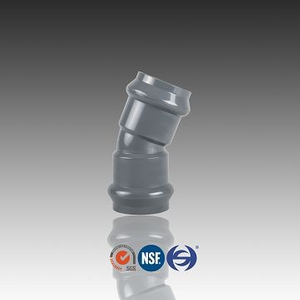 I-PVC Rubber Ring 22.5 degree Elbow