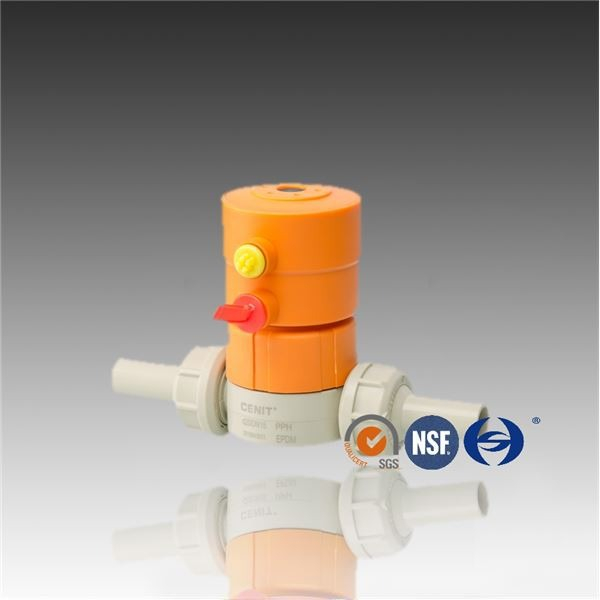 PPH PN6 ソケットフュージョンプラスチック空気圧ダイヤフラムバルブ