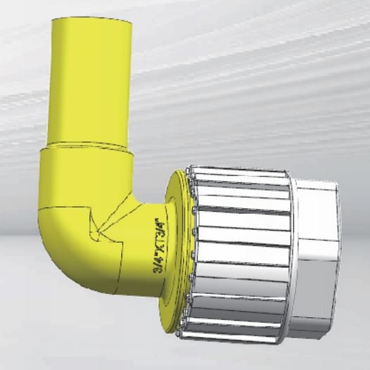 PFA 90 stupnjeva Spigot laktasti rukav s umetkom