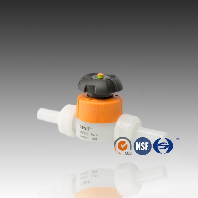 Vanne &agrave; membrane PVDF &agrave; fusion bout &agrave; bout