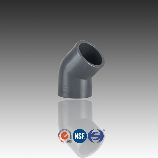 ඉහළ උෂ්ණත්වය PVC ELBOW DED 90 D pn16