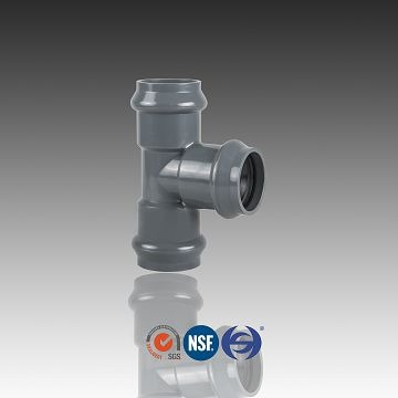 PVC-gleiches T-St&uuml;ck RRR/FFF mit Gummiring