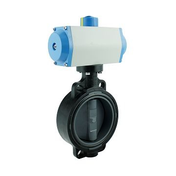 CPVC Pneumatic Butterfly Ventil Automatisch für die chemische Industrie