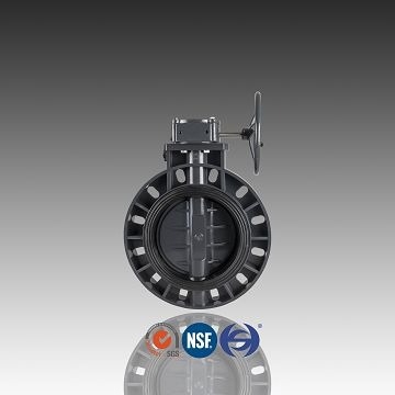PVC -Getriebe Butterfly Ventil DIN JIS ASTM Standard für die Wasserversorgung