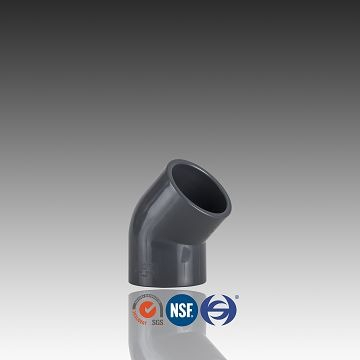  SCH 80 फिटिंग PVC 45 डिग्री एल्बो बेन्ड ग्लु जडान